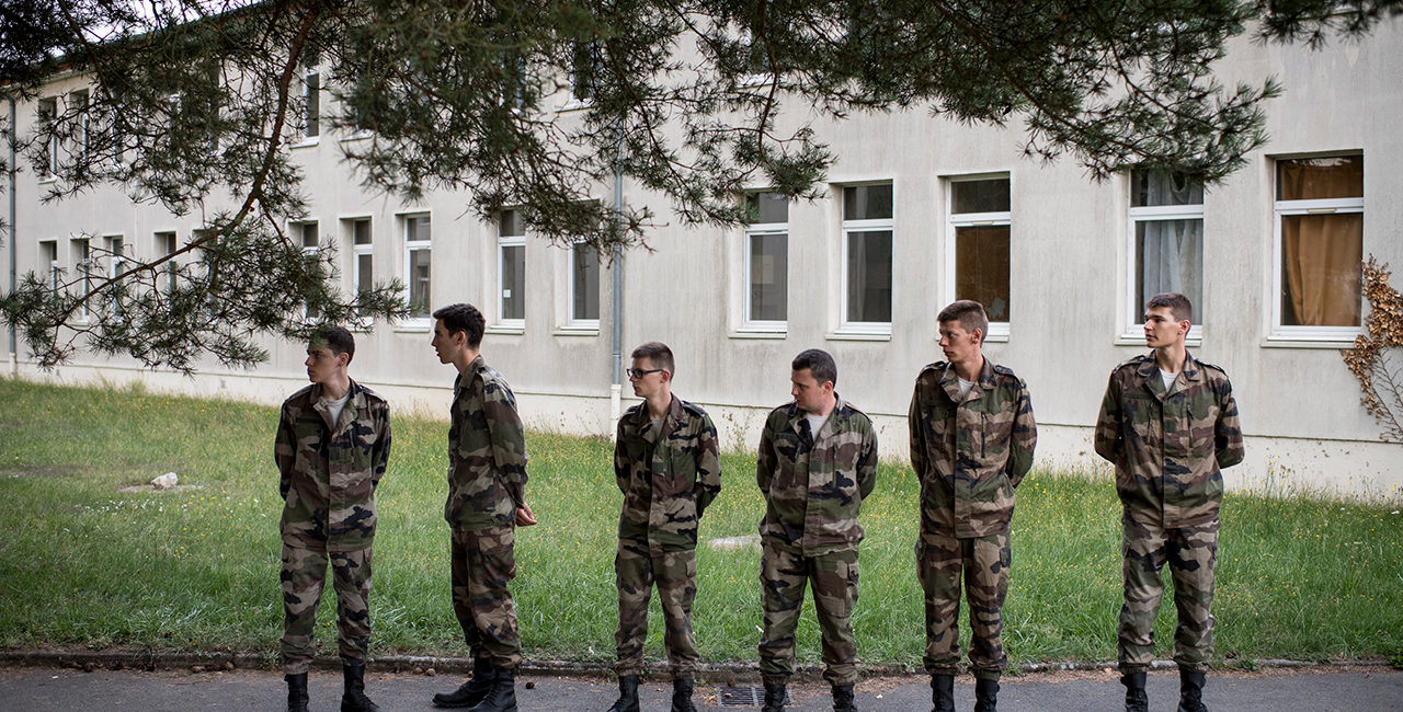 Bannière # 27 – Formation militaire initiale du réserviste au 12e régiment de cuirassiers.