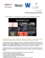 Bannière Warnimation, une collection de très courts métrages animés