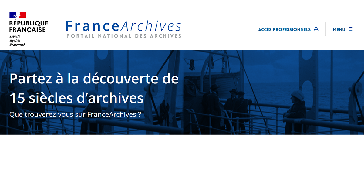 Bannière L’ECPAD rejoint le portail national des archives