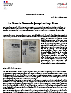 Bannière Nouveau livre : La Grande Guerre de Joseph et Loys Roux
